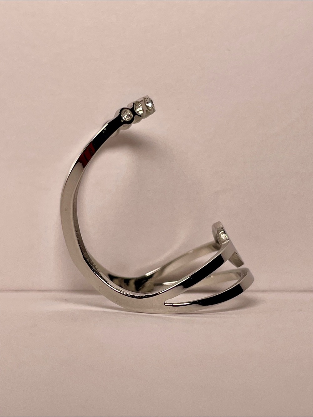Silver Rhinestone Ring - Picture 5 of 6